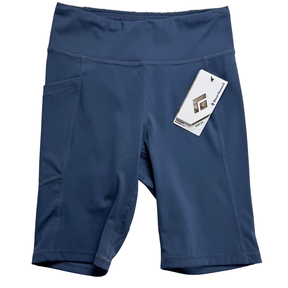 Black Diamond Women Sessions Shorts 9‎ Inch Ink Blue XXS Climbing Hiking Running